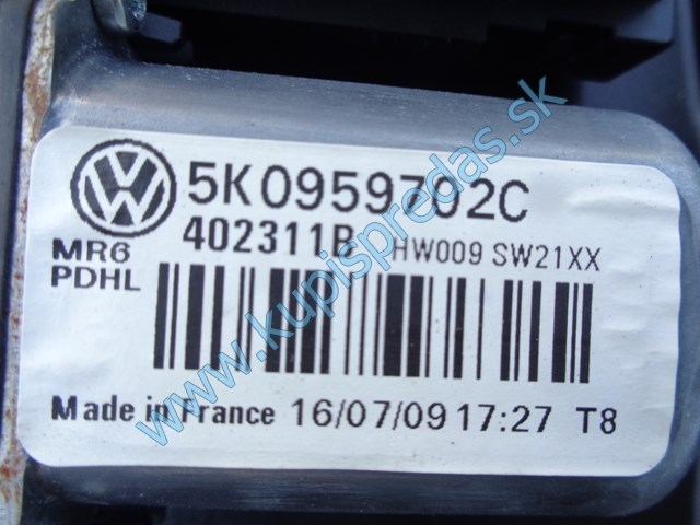 pravé predné sťahovanie okna na vw volkswagen golf VI, 